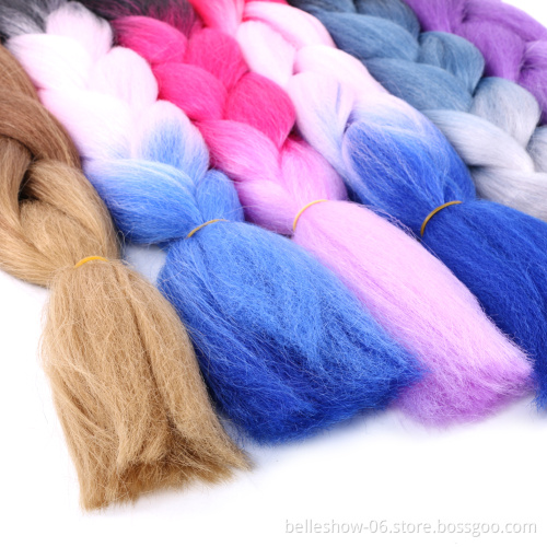 Hot sell synthetic pre stretch crochet jumbo hair braid synthetic jumbo braiding hair